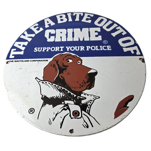 Vintage mcgruff crime dog sign - vintage,